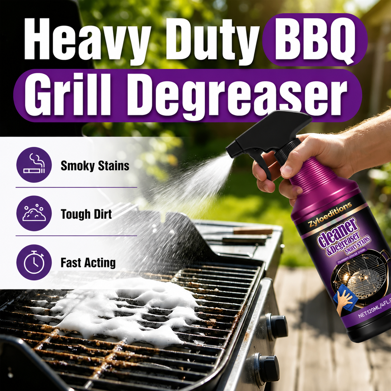 Fast-Acting Heavy-Duty Grill Degreaser Spray