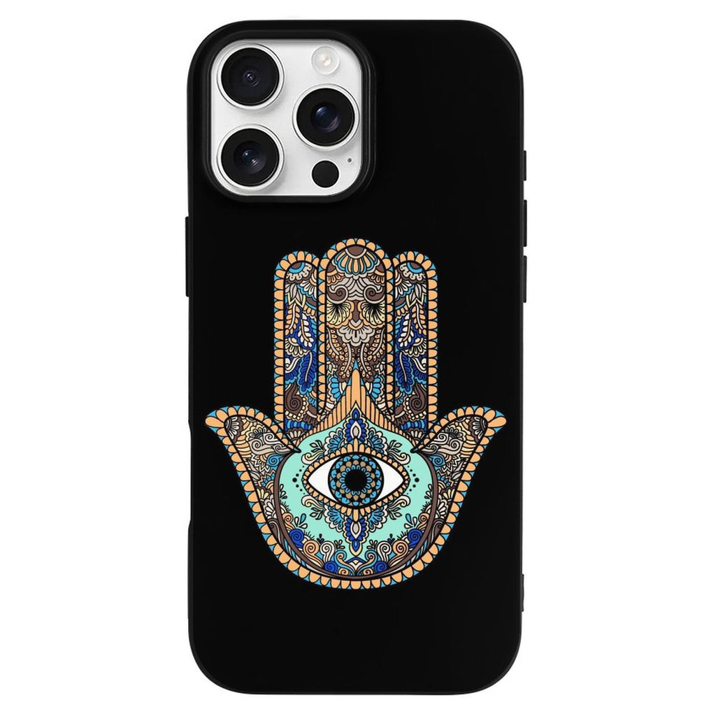 Hamsa Hand iPhone Case - Boho Kabbalah Spiritual Protection for