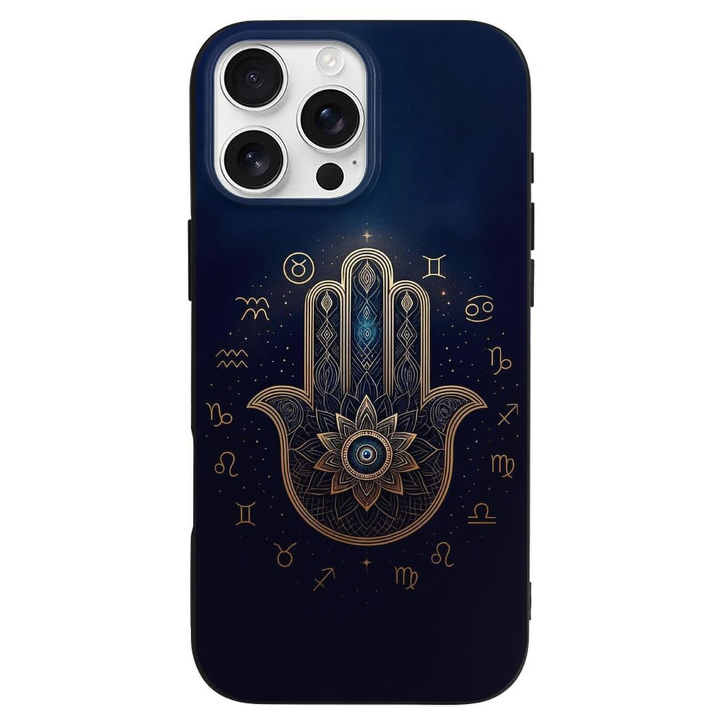 Hamsa Hand iPhone Case - Boho Kabbalah Spiritual Protection for
