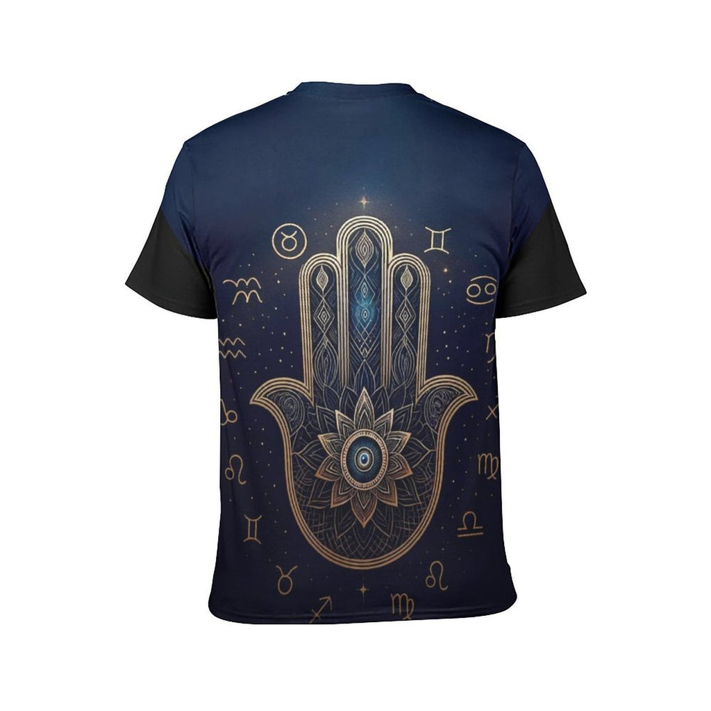 Vintage Hamsa Hand T-Shirt - Middle Eastern Good Luck Symbol for
