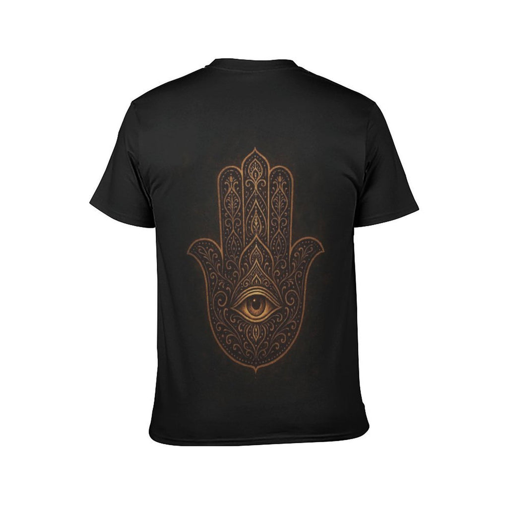 Vintage Hamsa Hand T-Shirt - Middle Eastern Good Luck Symbol for