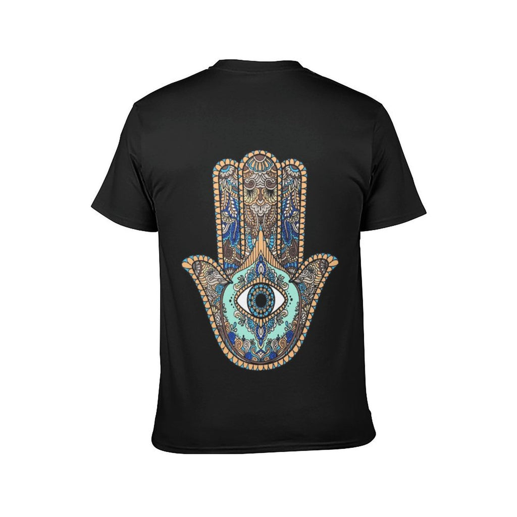 Vintage Hamsa Hand T-Shirt - Middle Eastern Good Luck Symbol for