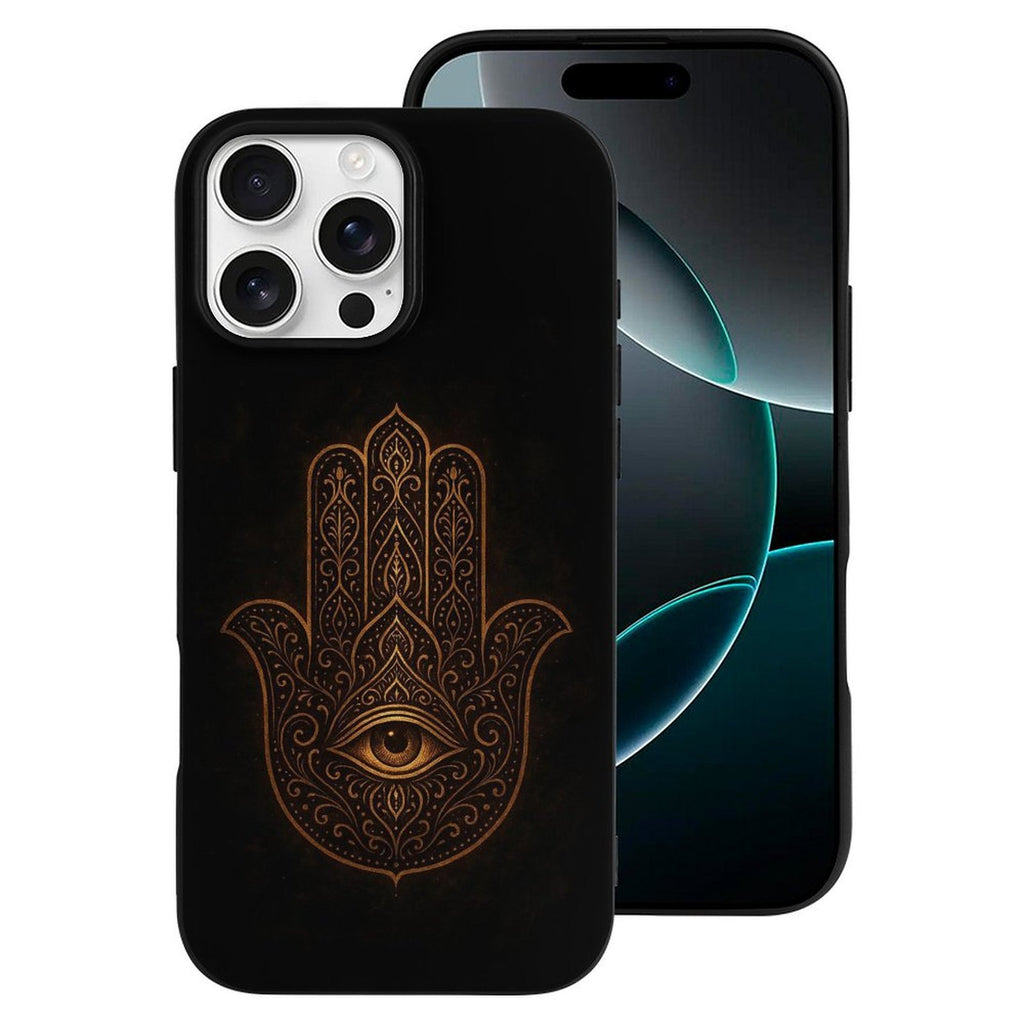 Hamsa Hand iPhone Case - Boho Kabbalah Spiritual Protection for