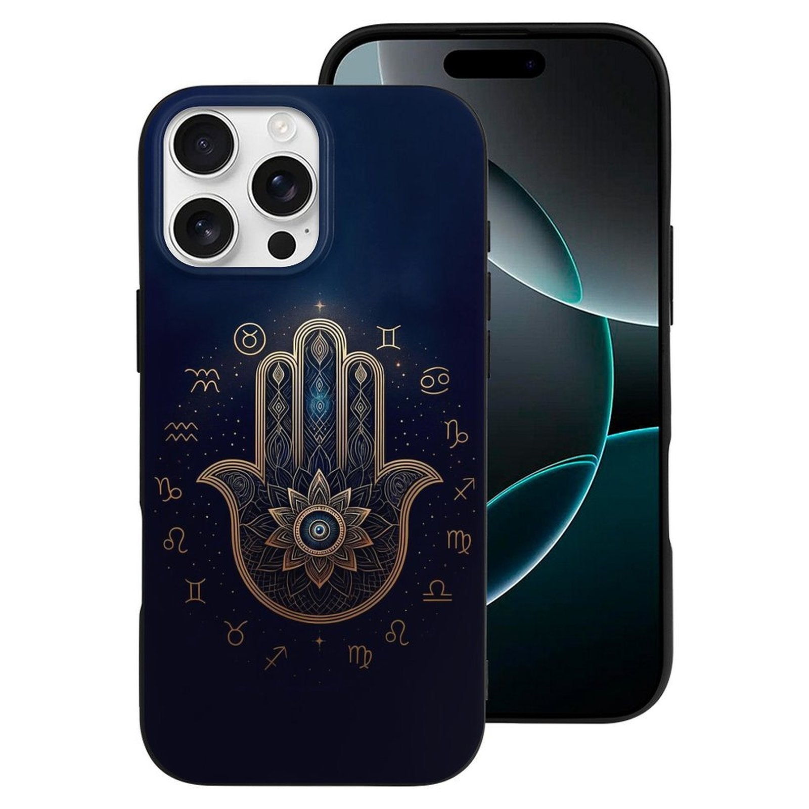 Hamsa Hand iPhone Case - Boho Kabbalah Spiritual Protection for