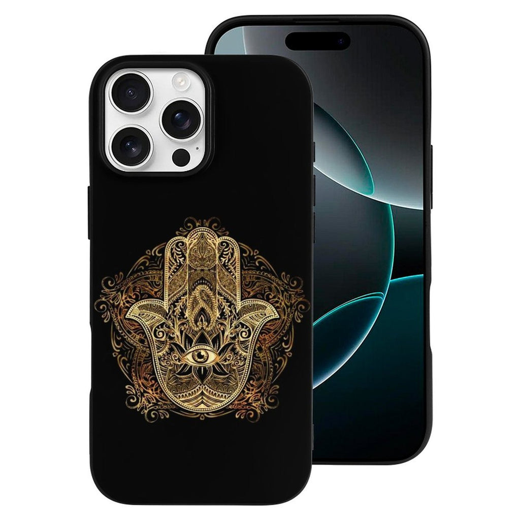 Hamsa Hand iPhone Case - Boho Kabbalah Spiritual Protection for