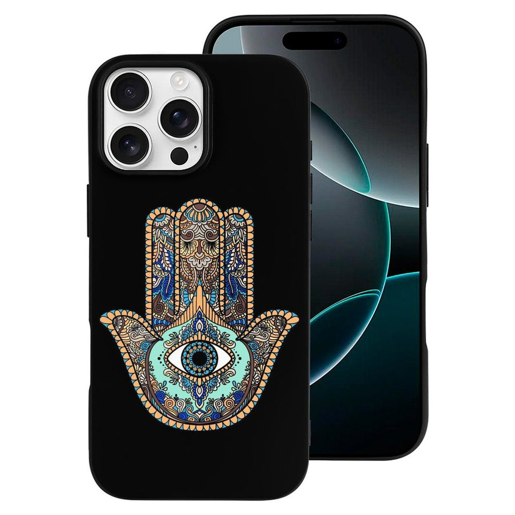 Hamsa Hand iPhone Case - Boho Kabbalah Spiritual Protection for