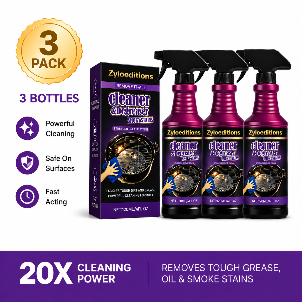 Fast-Acting Heavy-Duty Grill Degreaser Spray
