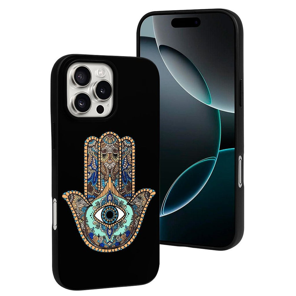 Hamsa Hand iPhone Case - Boho Kabbalah Spiritual Protection for