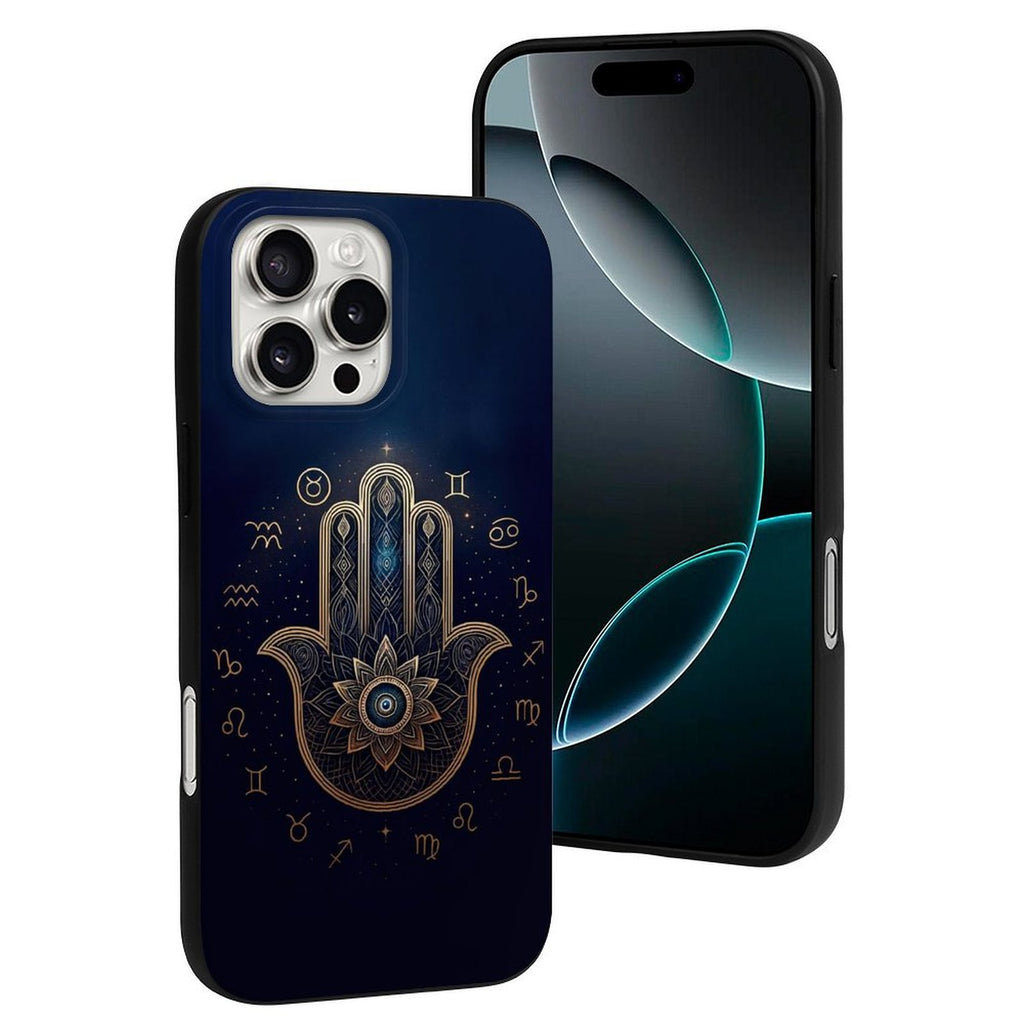 Hamsa Hand iPhone Case - Boho Kabbalah Spiritual Protection for