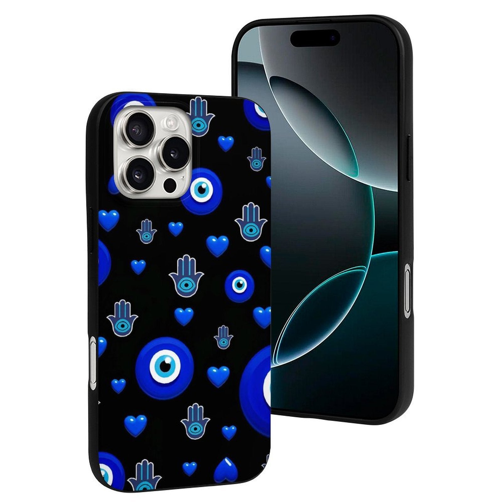Protective Evil Eye iPhone Case - Turkish Blue Glass Amulet for