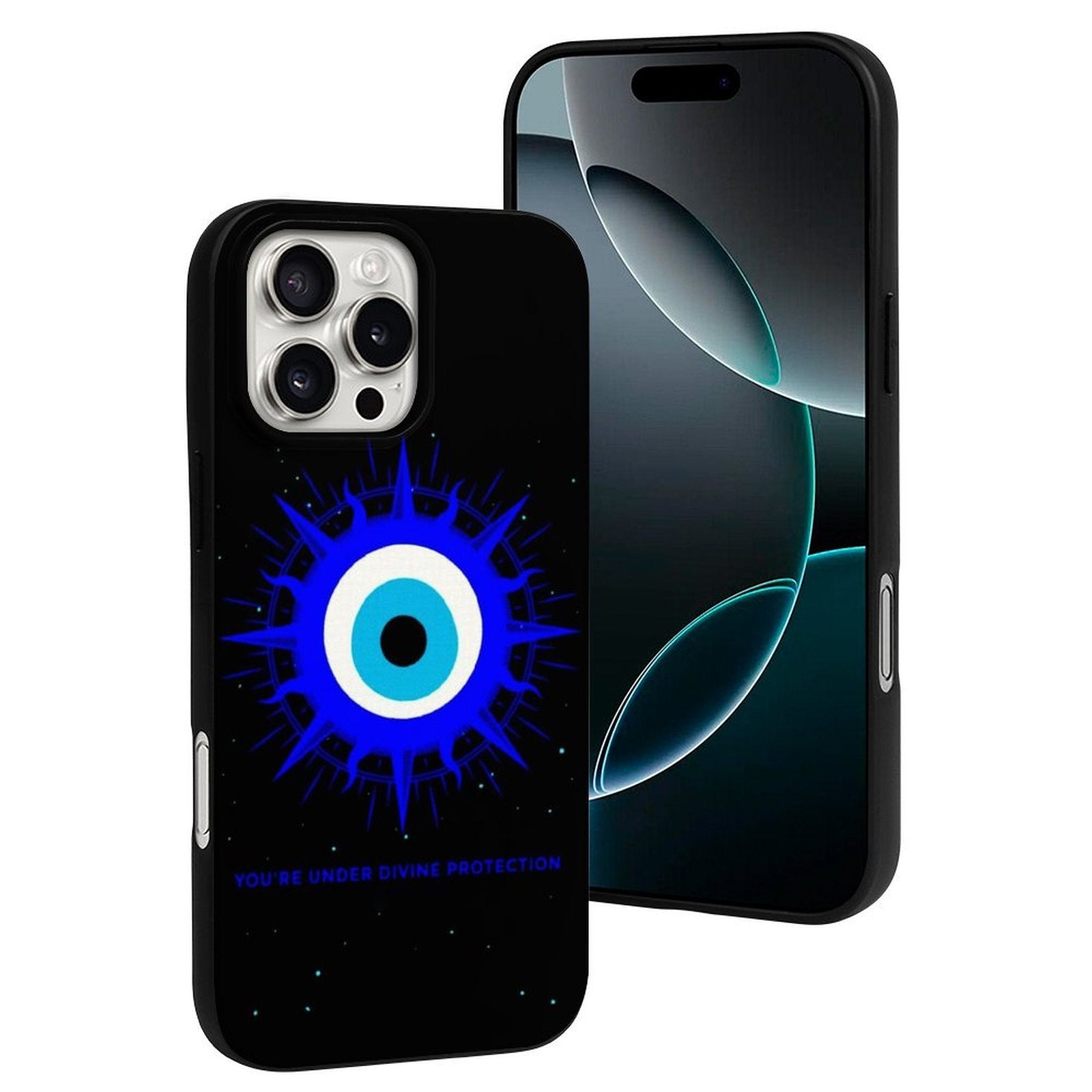 Protective Evil Eye iPhone Case - Turkish Blue Glass Amulet for