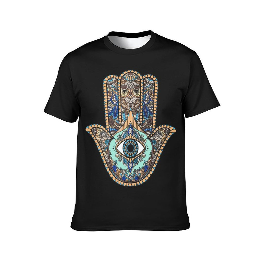 Vintage Hamsa Hand T-Shirt - Middle Eastern Good Luck Symbol for