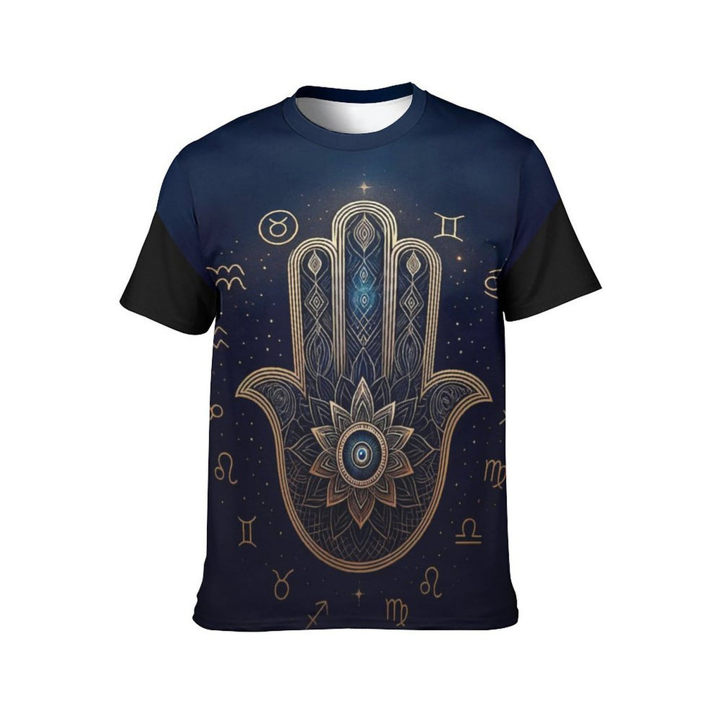 Vintage Hamsa Hand T-Shirt - Middle Eastern Good Luck Symbol for